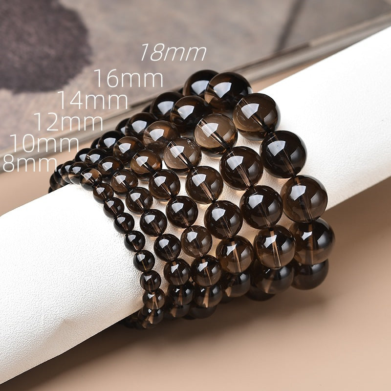 Natural Tea Crystal Single Circle Bracelet