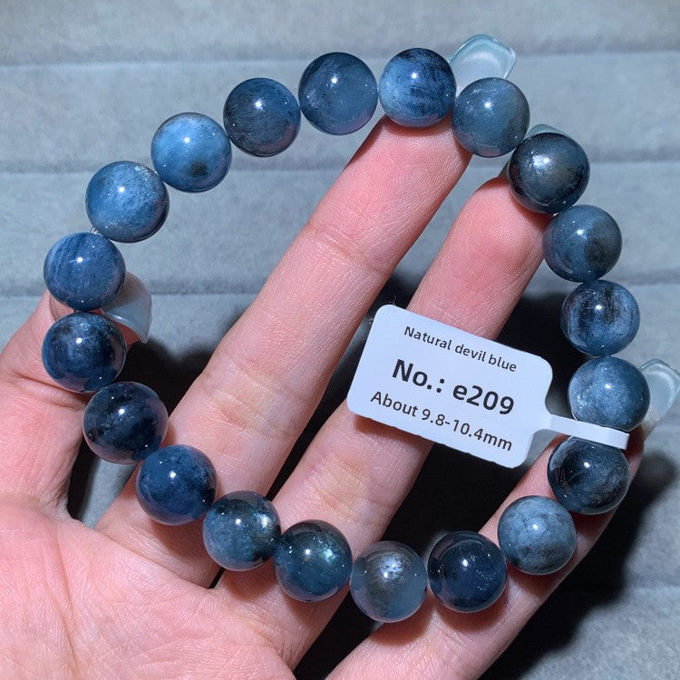 Natural Starlight Devil Blue Cat's Eye Aquamarine Bracelet