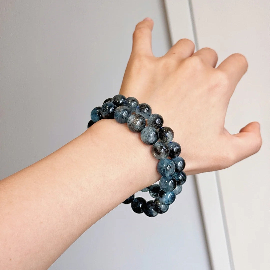 Natural Starlight Devil Blue Cat's Eye Aquamarine Bracelet