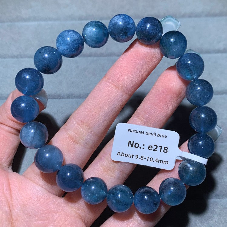 Natural Starlight Devil Blue Cat's Eye Aquamarine Bracelet