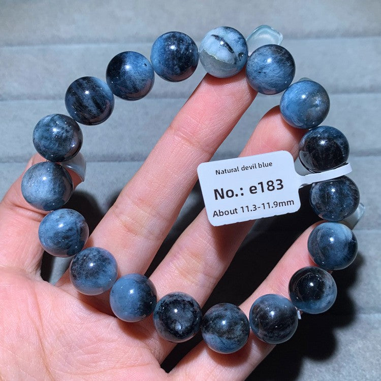 Natural Starlight Devil Blue Cat's Eye Aquamarine Bracelet