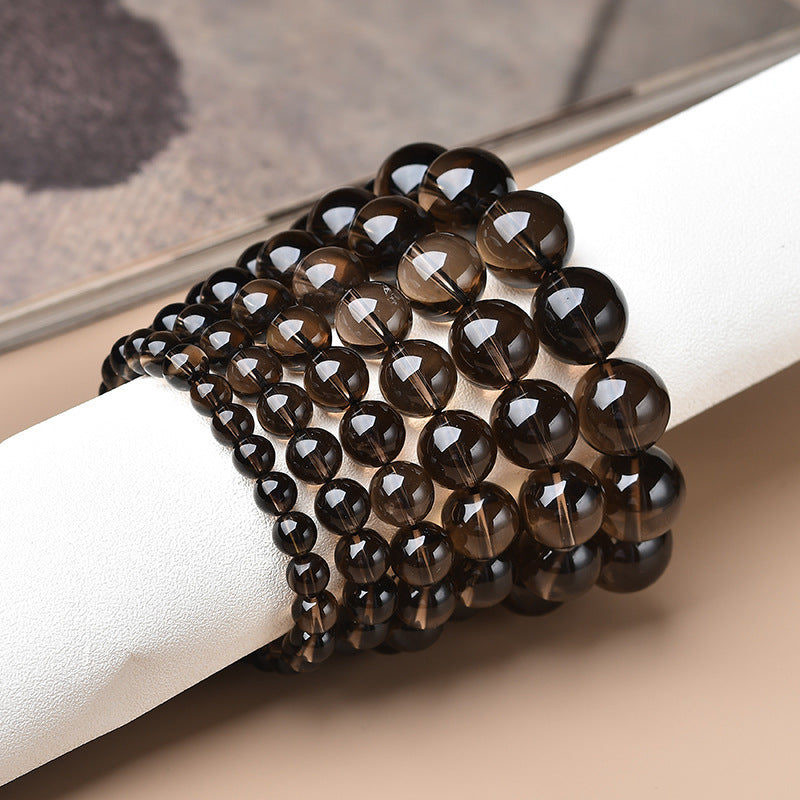 Natural Tea Crystal Single Circle Bracelet