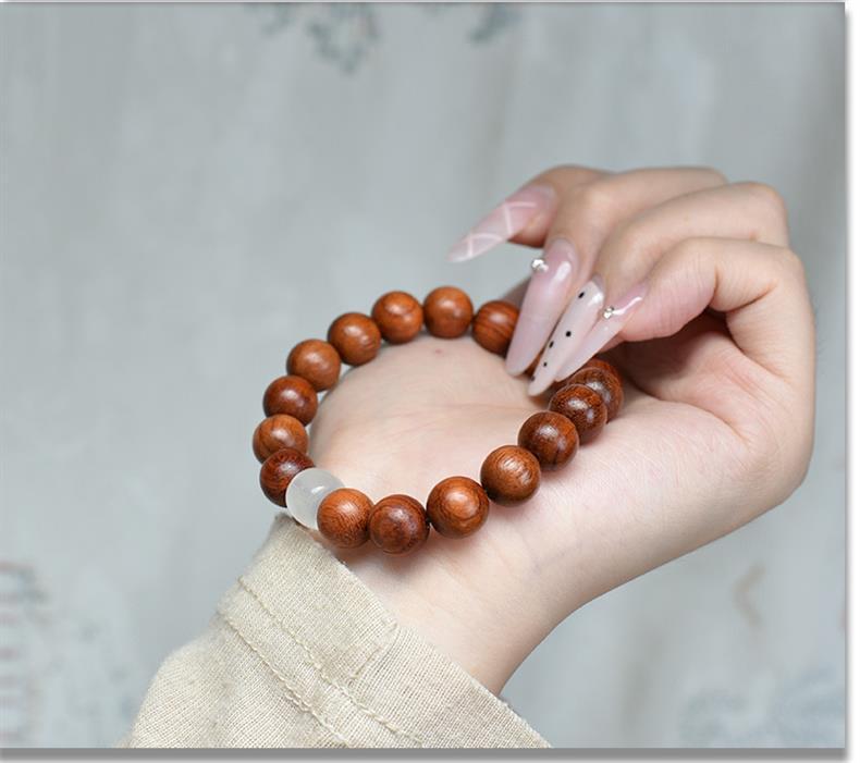 Authentic Burmese Rosewood Jade Bracelet