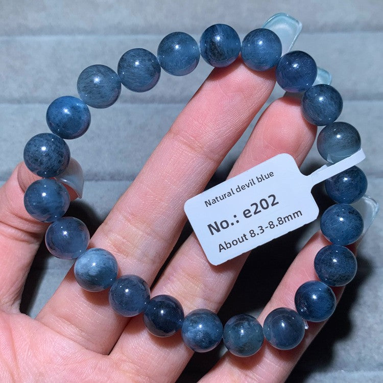 Natural Starlight Devil Blue Cat's Eye Aquamarine Bracelet