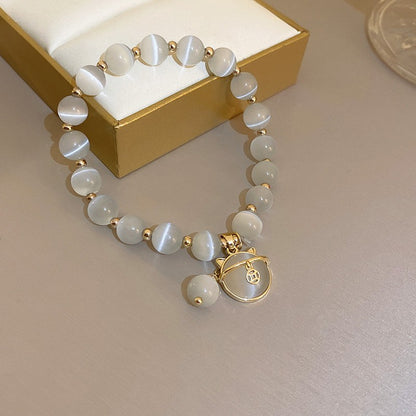 Diamond Butterfly Cat's Eye Bracelet