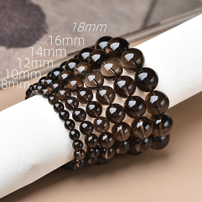 Natural Tea Crystal Single Circle Bracelet