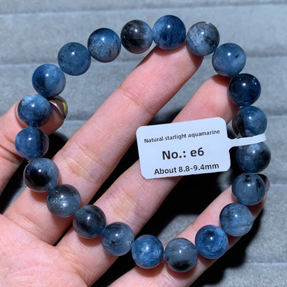 Natural Starlight Devil Blue Cat's Eye Aquamarine Bracelet