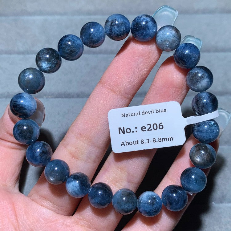 Natural Starlight Devil Blue Cat's Eye Aquamarine Bracelet