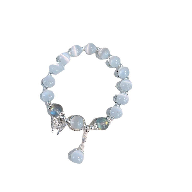 Diamond Butterfly Cat's Eye Bracelet
