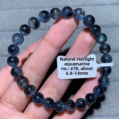 Natural Starlight Devil Blue Cat's Eye Aquamarine Bracelet
