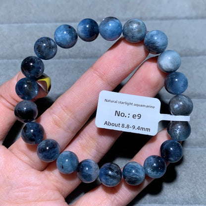 Natural Starlight Devil Blue Cat's Eye Aquamarine Bracelet