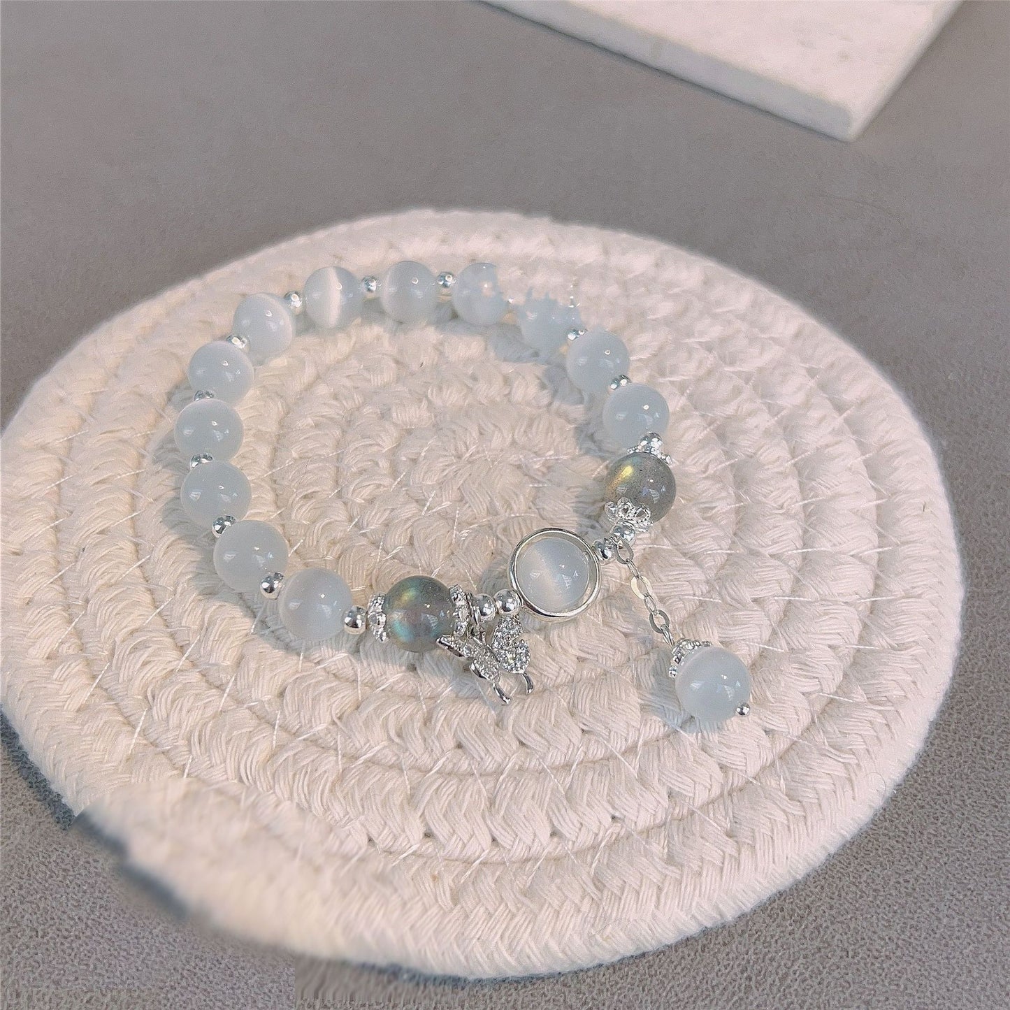 Diamond Butterfly Cat's Eye Bracelet