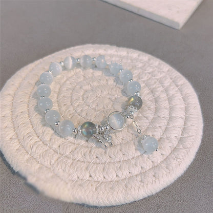 Diamond Butterfly Cat's Eye Bracelet