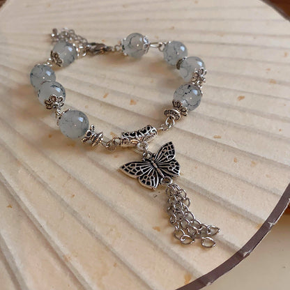 Diamond Butterfly Cat's Eye Bracelet