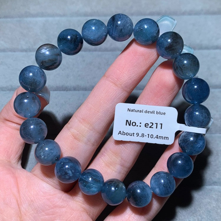 Natural Starlight Devil Blue Cat's Eye Aquamarine Bracelet