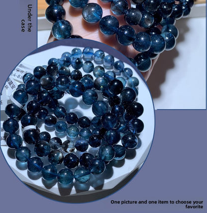 Natural Starlight Devil Blue Cat's Eye Aquamarine Bracelet