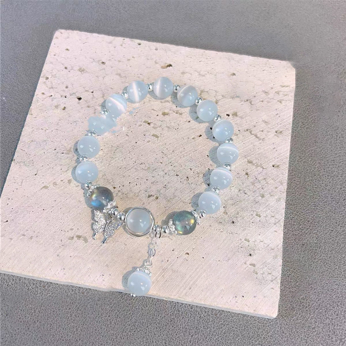 Diamond Butterfly Cat's Eye Bracelet