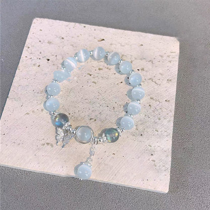 Diamond Butterfly Cat's Eye Bracelet