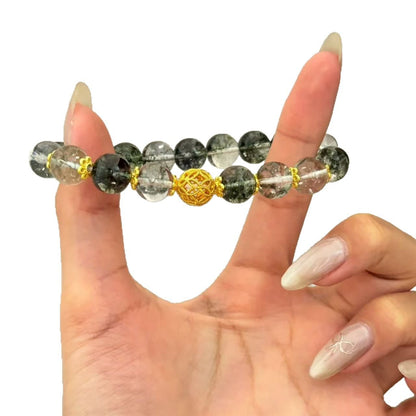 Green Ghost Crystal Bracelet, Bouquet Bracelet, Quartzite Natural Stone, Minimalist Luxury Design for Women, Gentle and Elegant.