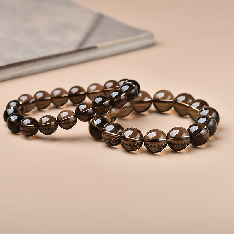 Natural Tea Crystal Single Circle Bracelet