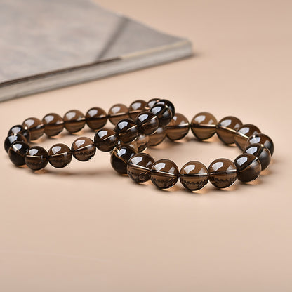 Natural Tea Crystal Single Circle Bracelet