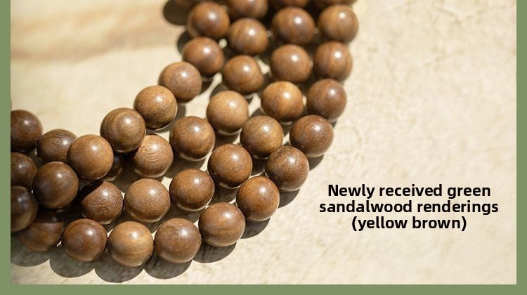 Exquisite Handcrafted Green Sandalwood Bracelet