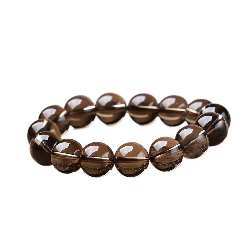 Natural Tea Crystal Single Circle Bracelet