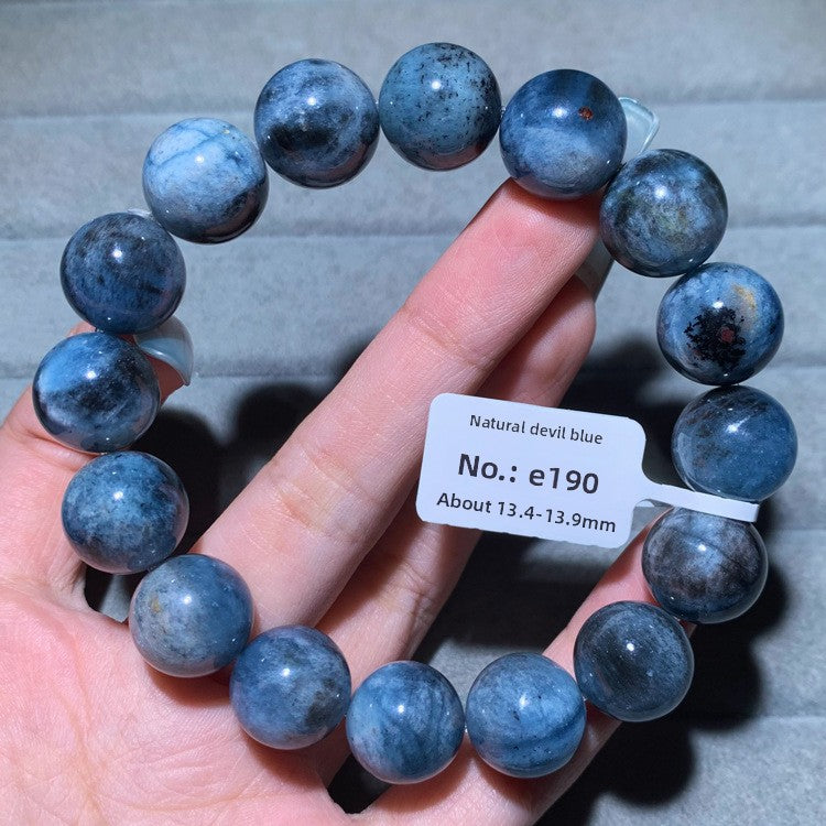 Natural Starlight Devil Blue Cat's Eye Aquamarine Bracelet