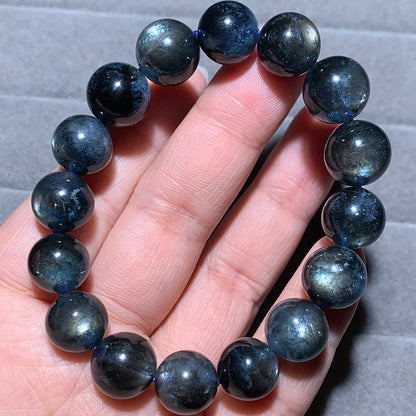 Natural Starlight Devil Blue Cat's Eye Aquamarine Bracelet