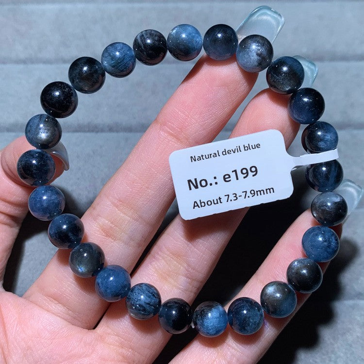 Natural Starlight Devil Blue Cat's Eye Aquamarine Bracelet