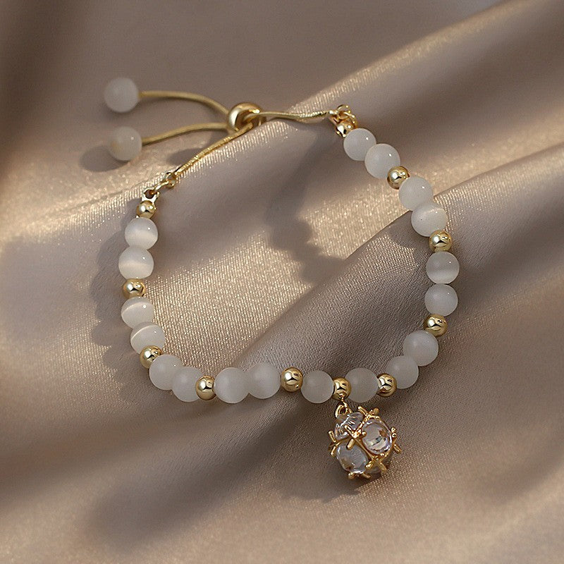 Diamond Butterfly Cat's Eye Bracelet