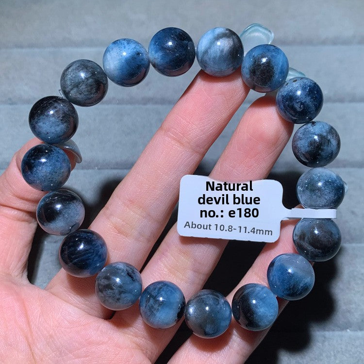 Natural Starlight Devil Blue Cat's Eye Aquamarine Bracelet