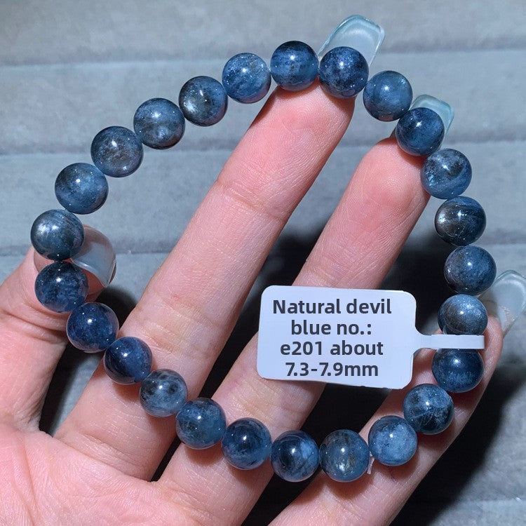 Natural Starlight Devil Blue Cat's Eye Aquamarine Bracelet