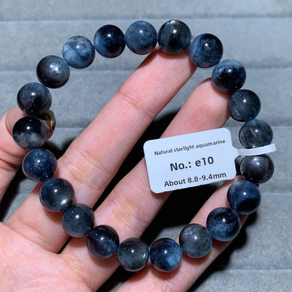 Natural Starlight Devil Blue Cat's Eye Aquamarine Bracelet