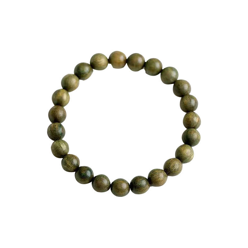 Exquisite Handcrafted Green Sandalwood Bracelet