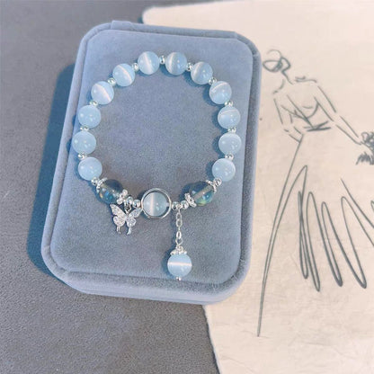 Diamond Butterfly Cat's Eye Bracelet