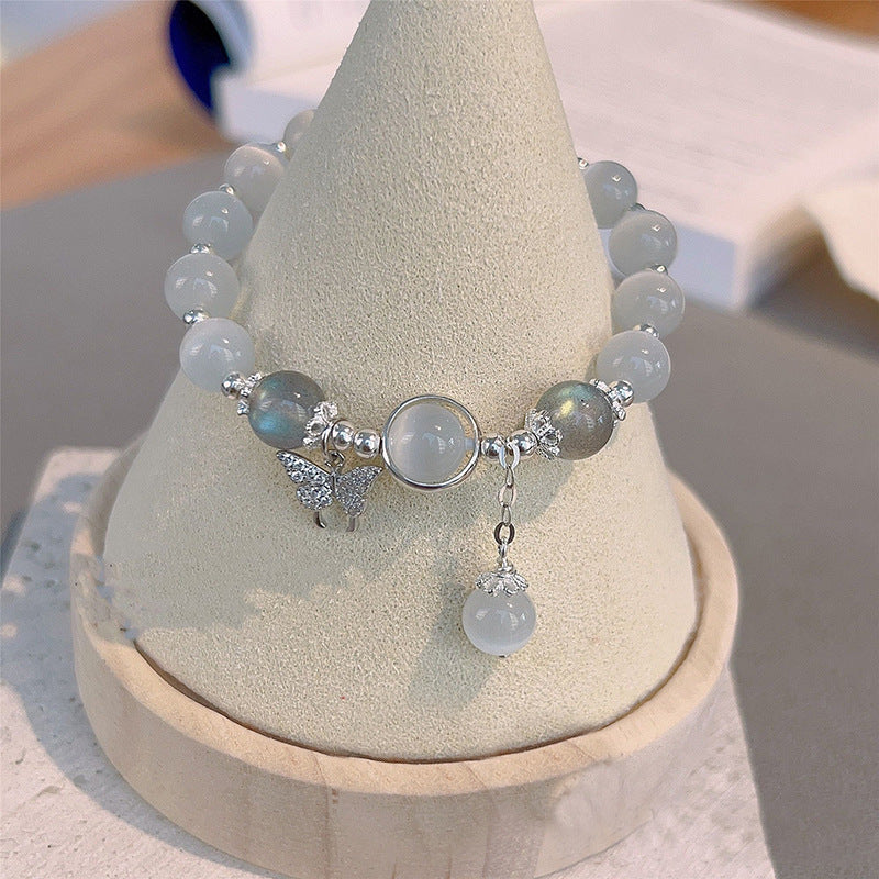Diamond Butterfly Cat's Eye Bracelet