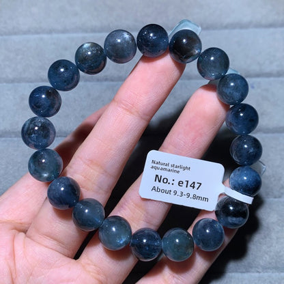 Natural Starlight Devil Blue Cat's Eye Aquamarine Bracelet